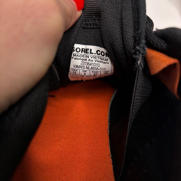 Sorel Ona 718 Black, White Low Suede Sneaker 11 - Picture 2 of 10